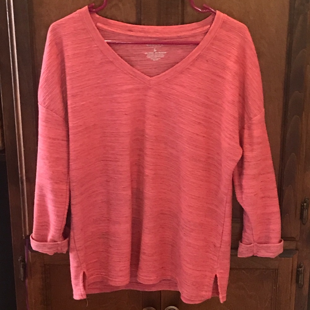 Dusty pink long sleeve tee, large